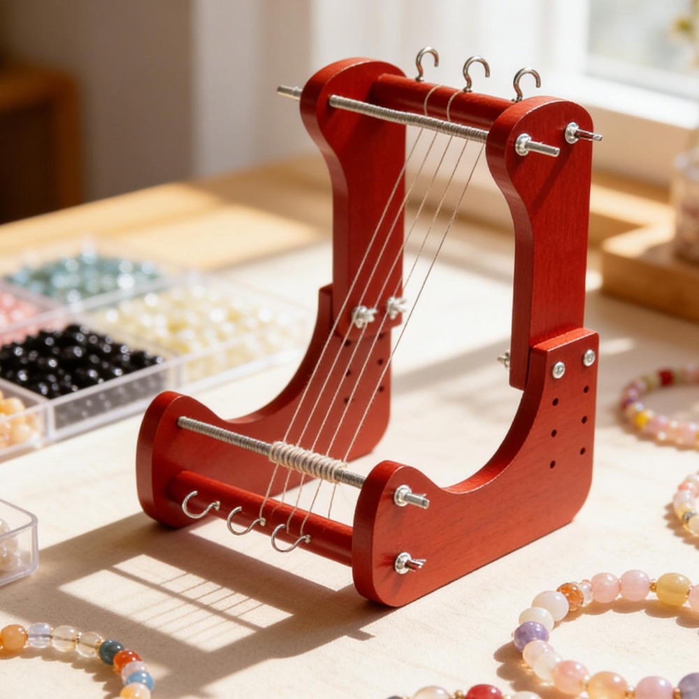Jewelry Making With Beads - Wooden Beading Loom Kit Adjustable Length,