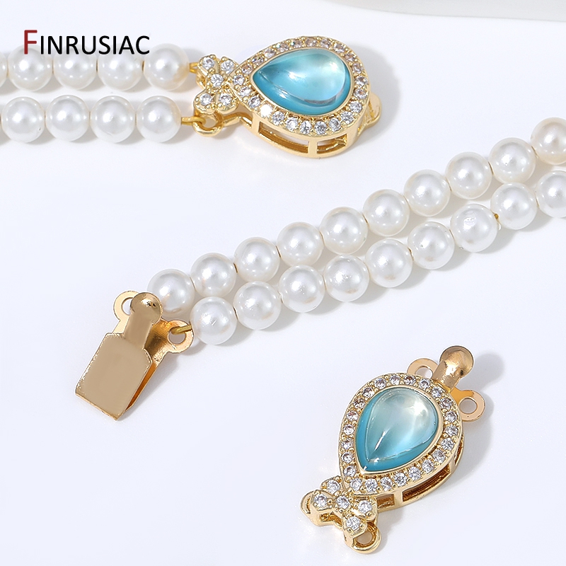 Jewelry Making Organizer - 18K Gold Plated Brass Pear Opal