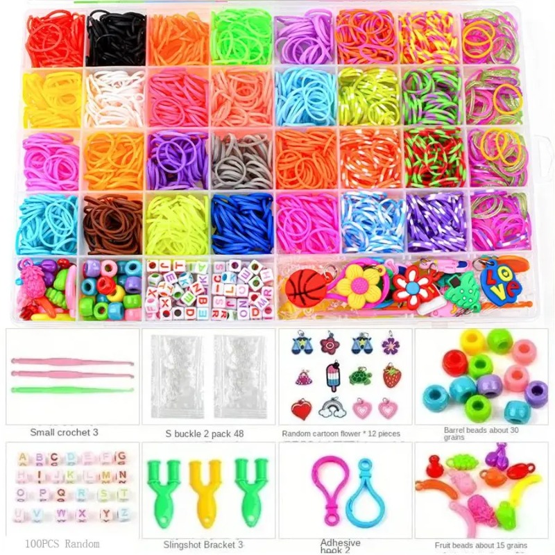 Jewelry Making Pieces - 4300pcs+ 32Colour Vibrant Color Rubber Band