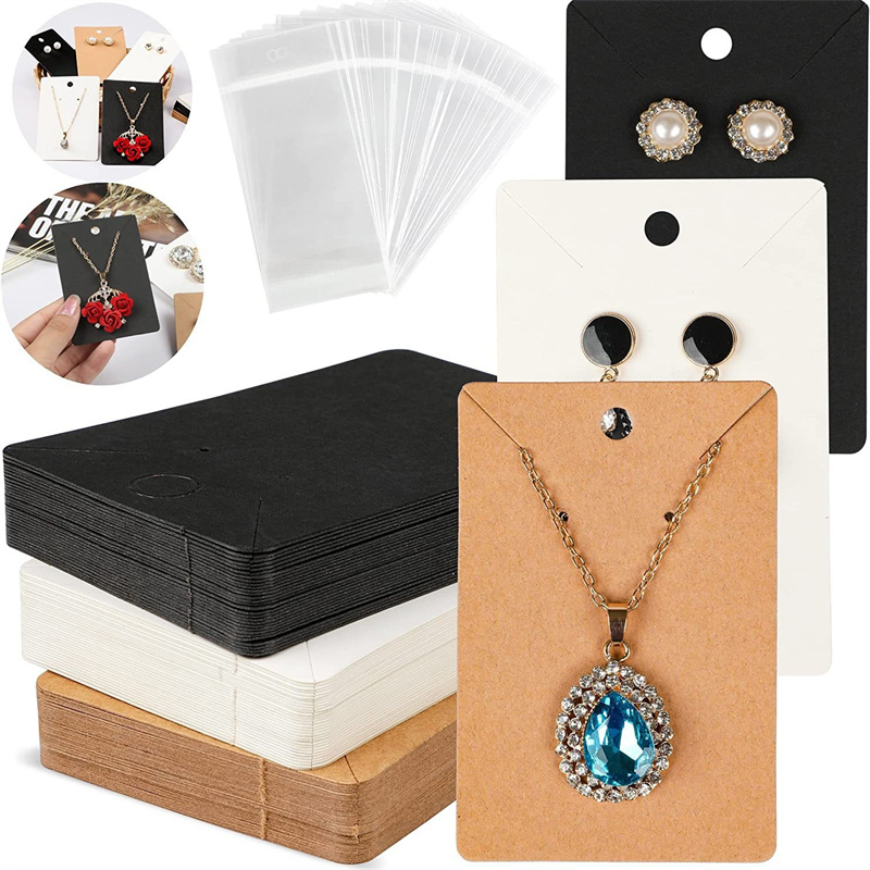 Jewelry Making Organizer - 50pcs 6x9cm Blank Necklace Earring Jewelry