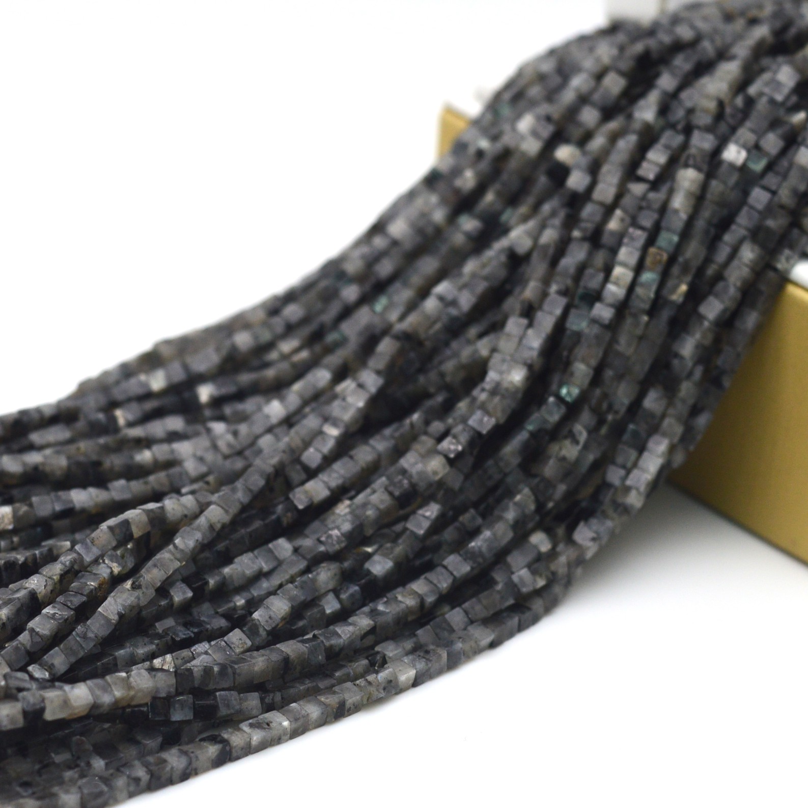 Jewelry Making Store - 2Mm 4Mm Xám Tự Nhiên Labradorit