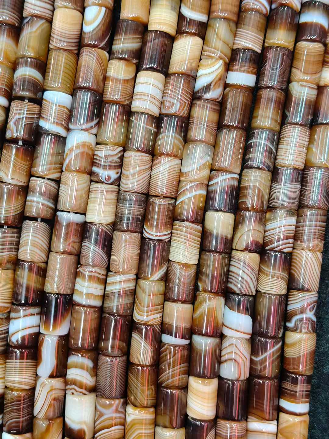 Natural Stone Sptriped Coffee  - đánh giá và giá Jewelry Making Store