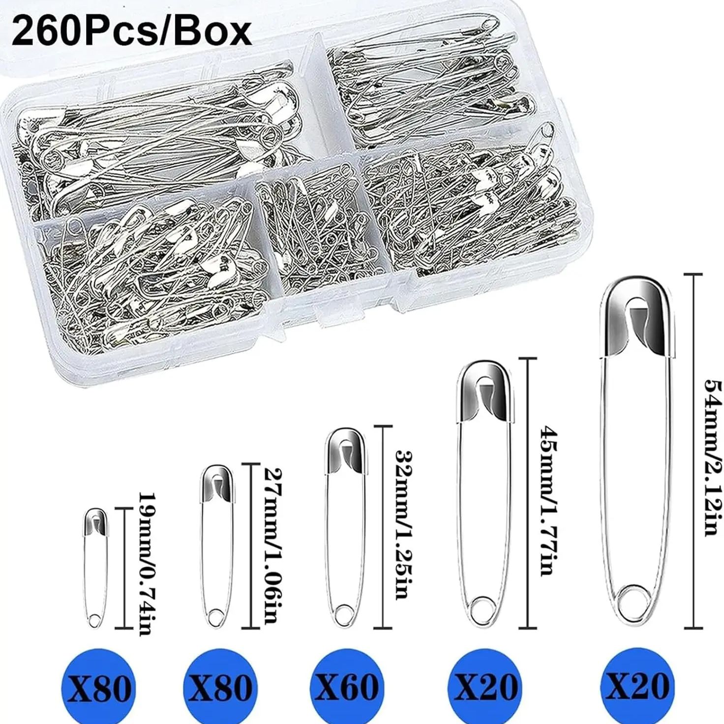 Silver Safety Pins Kit With St - đánh giá và giá Jewelry Making Organizer