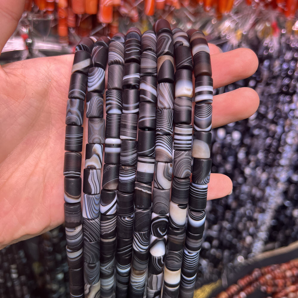 Natural Stone Black Agate Ston - đánh giá và giá Jewelry Making Store