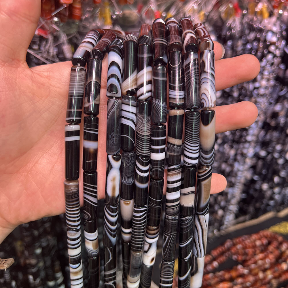 Natural Stone Black Agate Ston - đánh giá và giá Jewelry Making Store