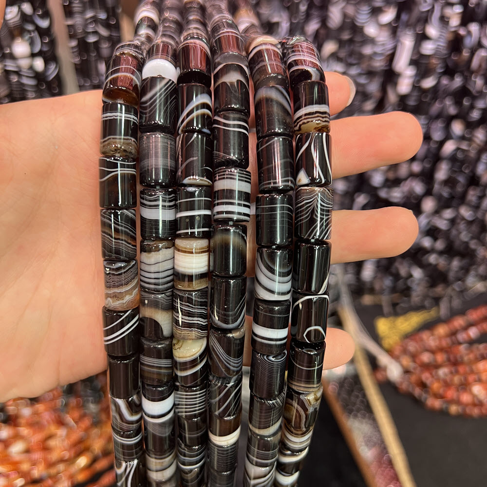 Natural Stone Black Agate Ston - đánh giá và giá Jewelry Making Store