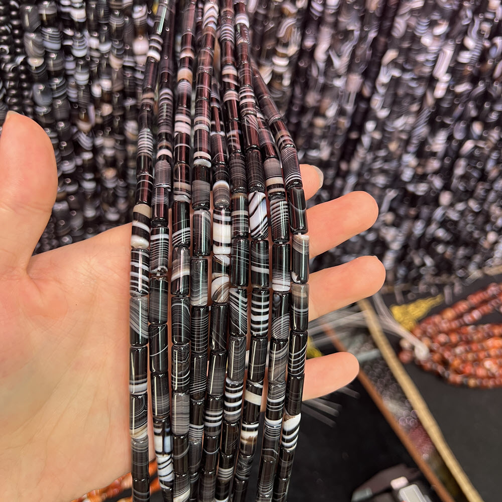 Natural Stone Black Agate Ston - đánh giá và giá Jewelry Making Store