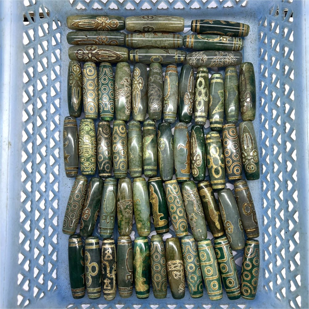 60mm Green Tibentan Dzi Beads  - đánh giá và giá Jewelry Making Store