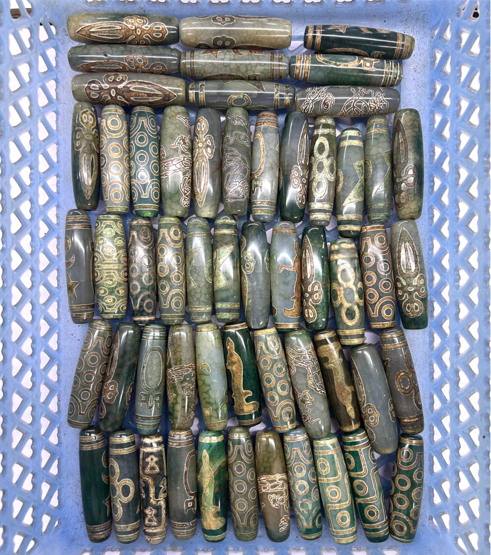 60mm Green Tibentan Dzi Beads  - đánh giá và giá Jewelry Making Store