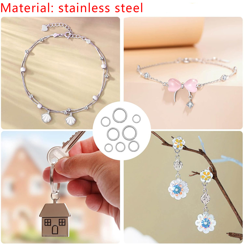 1200pcs Stainless Steel Jump R - đánh giá và giá Jewelry Making Closed Jump Rings