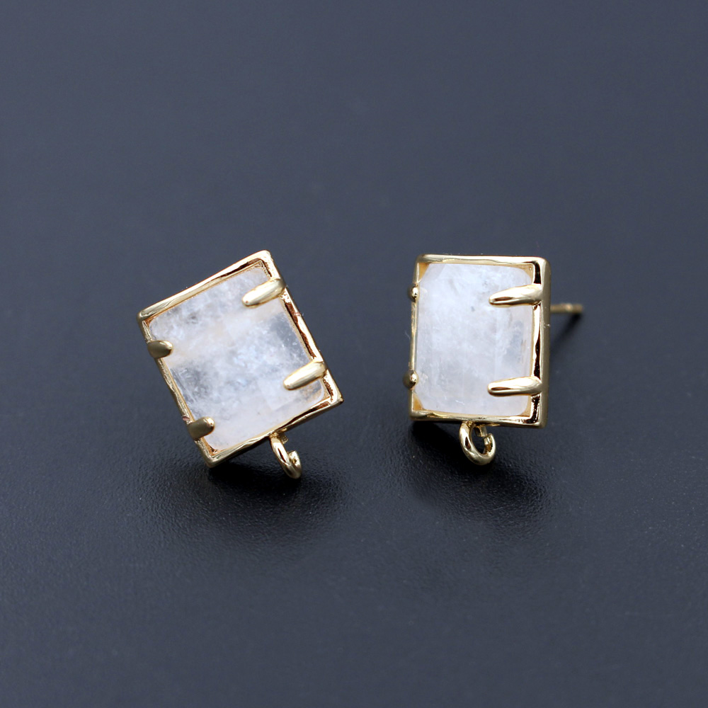 6pair Colored Rectangle Stone  - đánh giá và giá Jewelry Making Loops