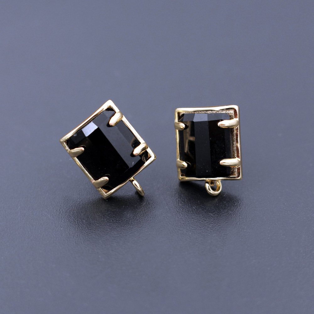 6pair Colored Rectangle Stone  - đánh giá và giá Jewelry Making Loops