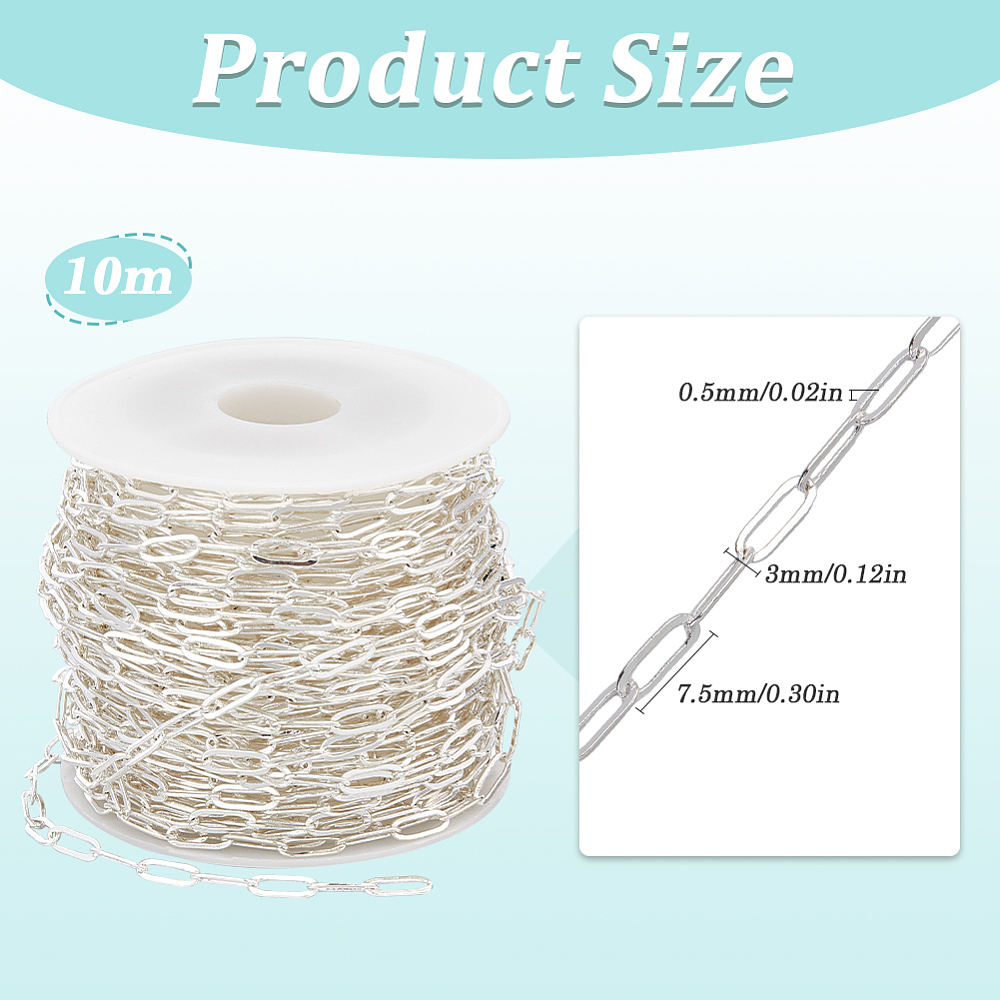 32.81 Feet Silver Paperclip Ch - đánh giá và giá Chain Roll Cable