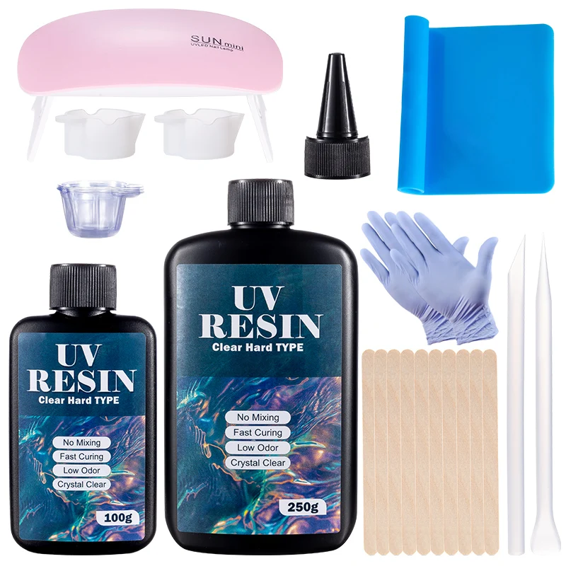 Hard UV Resin Glue Kit Fast Cu - đánh giá và giá Jewelry Making Tool Kit