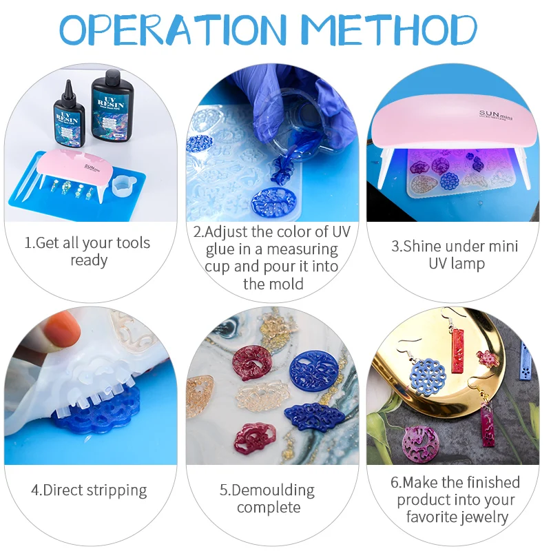 Hard UV Resin Glue Kit Fast Cu - đánh giá và giá Jewelry Making Tool Kit
