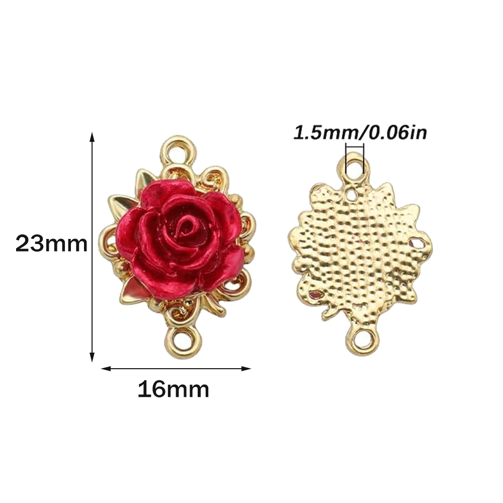 5/10pcs Rose Charms 3D Rose Fl - đánh giá và giá Jewelry Making Loops
