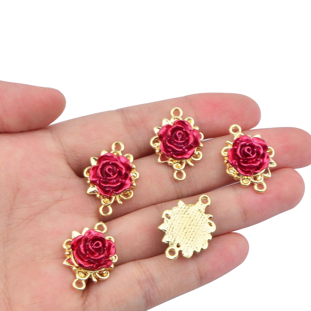 5/10pcs Rose Charms 3D Rose Fl - đánh giá và giá Jewelry Making Loops