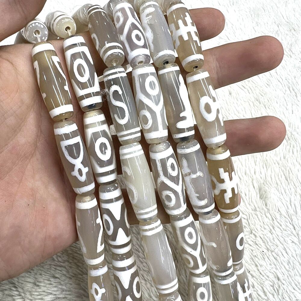 30mm White Tibentan 12 Pattern - đánh giá và giá Jewelry Making Store