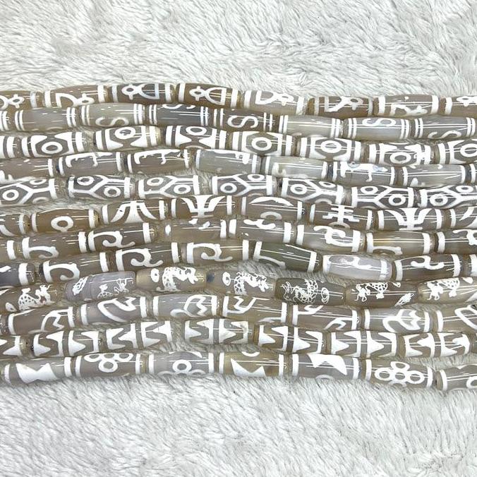 30mm White Tibentan 12 Pattern - đánh giá và giá Jewelry Making Store