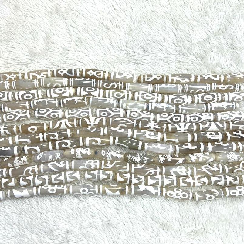 30mm White Tibentan 12 Pattern - đánh giá và giá Jewelry Making Store