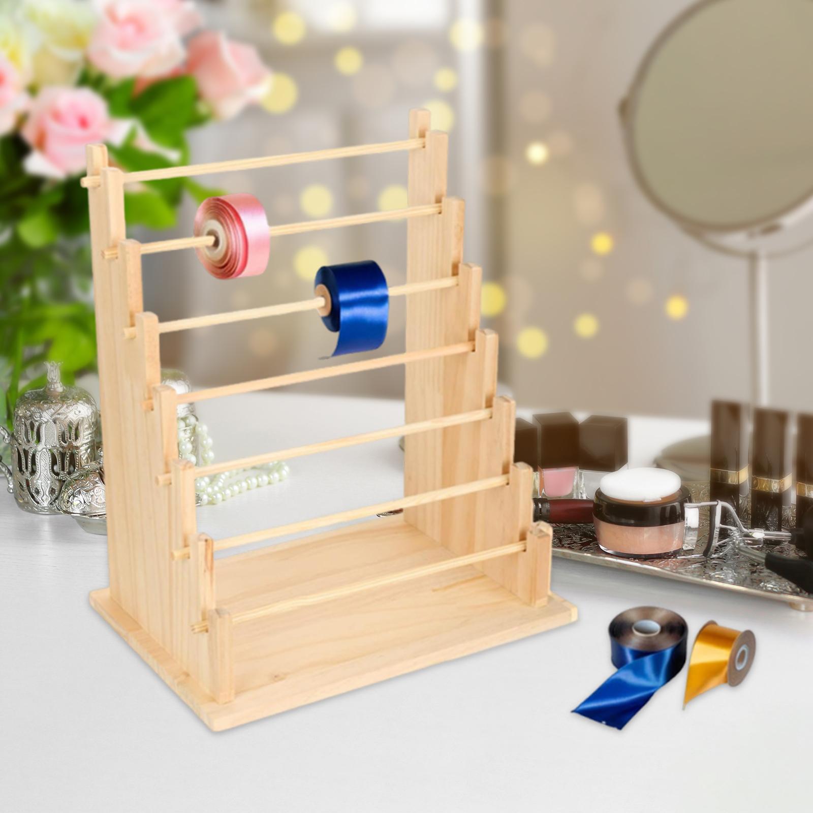 Wooden Ribbon Organizer Rack S - đánh giá và giá Jewelry Making Organizer