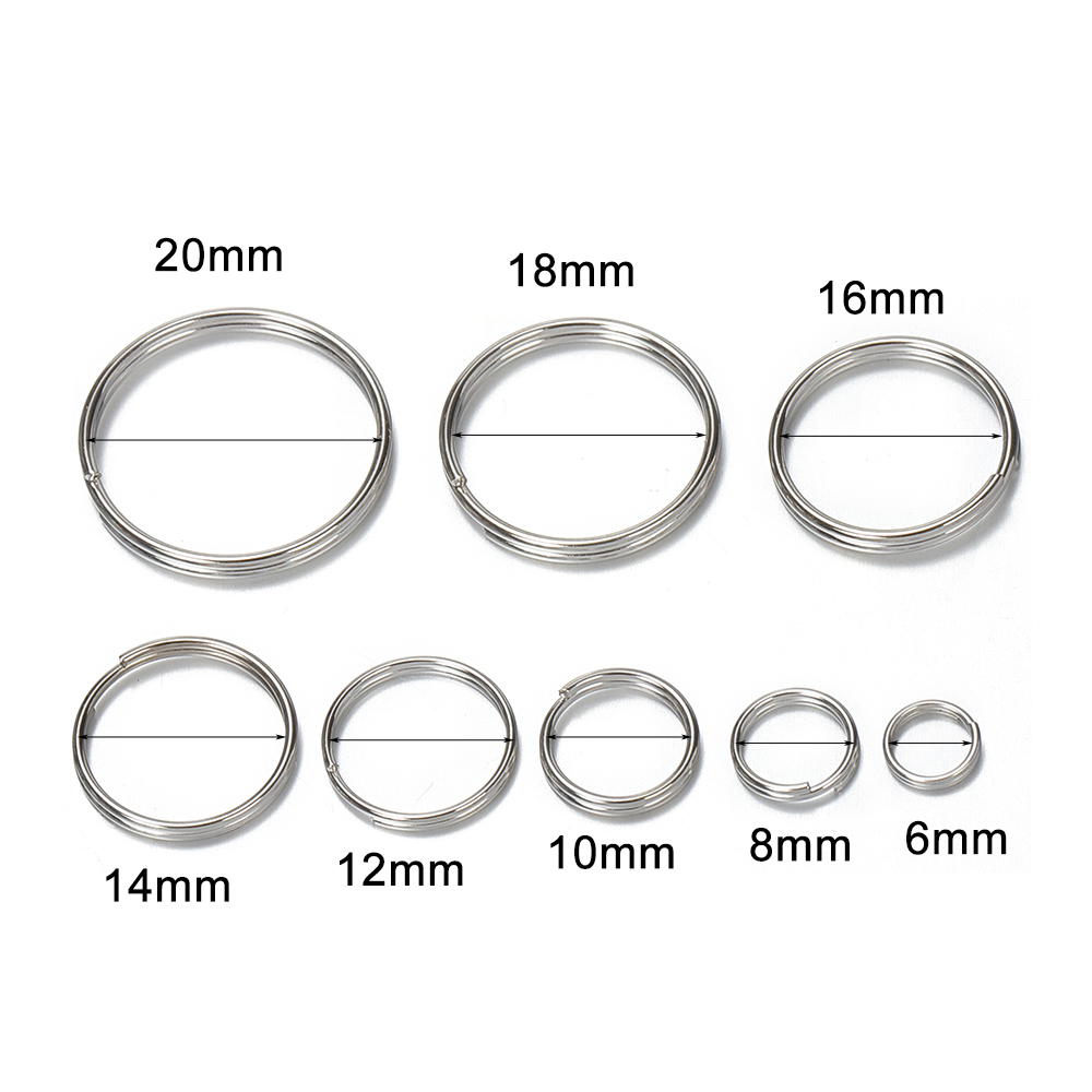 50pcs 6/8/10/12/14/16/18/20mm  - đánh giá và giá Jewelry Making Closed Jump Rings
