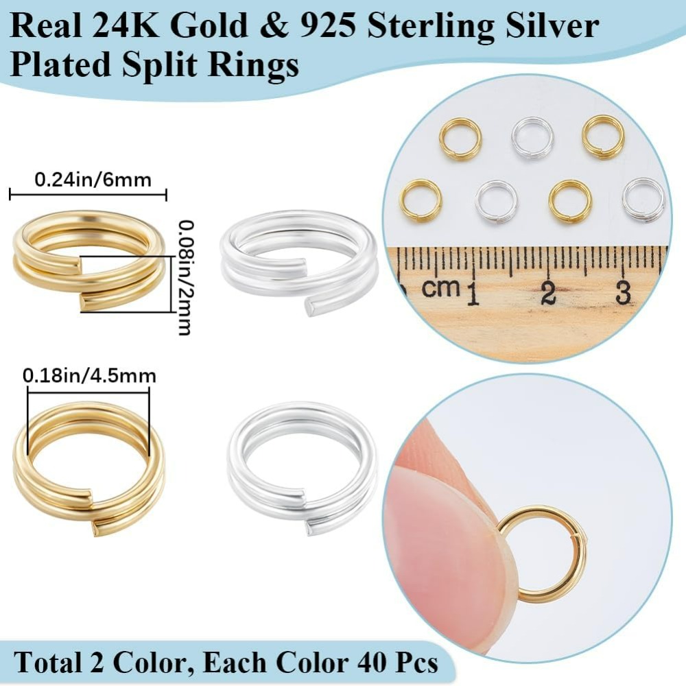 1 Box 80Pcs Split Jump Ring 24 - đánh giá và giá Jewelry Making Loops