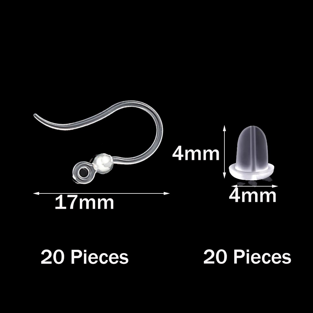 40pcs Clear Plastic Earring Ho - đánh giá và giá Jewelry Making Loops