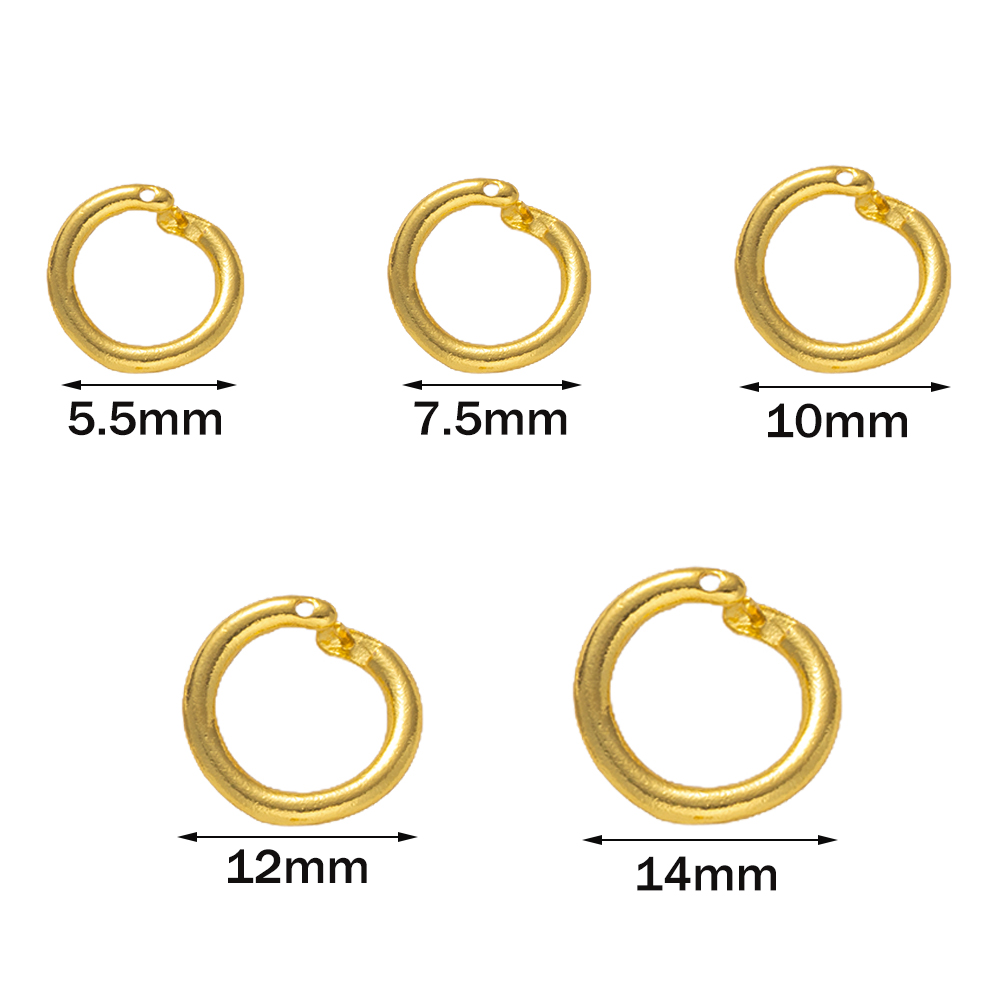 10pcs 18K Gold Plated Brass Lo - đánh giá và giá Jewelry Making Closed Jump Rings