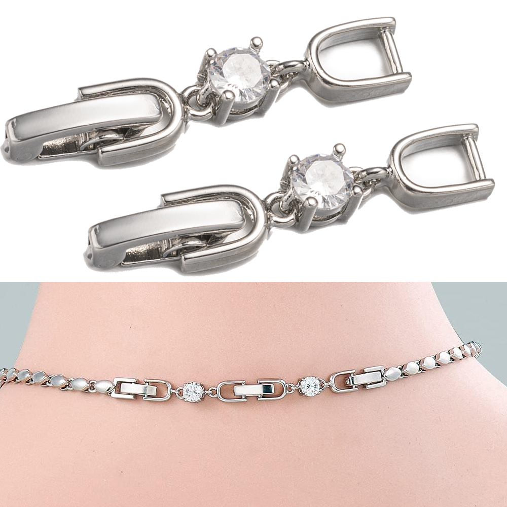 5pcs White Gold Plated Crystal - đánh giá và giá Jewelry Making Pieces
