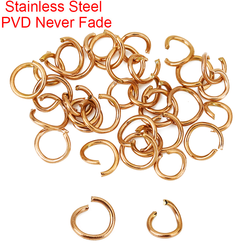 100pcs Rose Gold Plated Stainl - đánh giá và giá Jewelry Making Closed Jump Rings