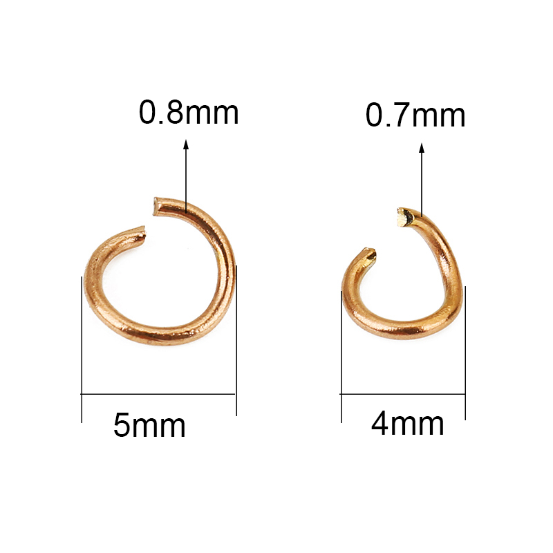100pcs Rose Gold Plated Stainl - đánh giá và giá Jewelry Making Closed Jump Rings