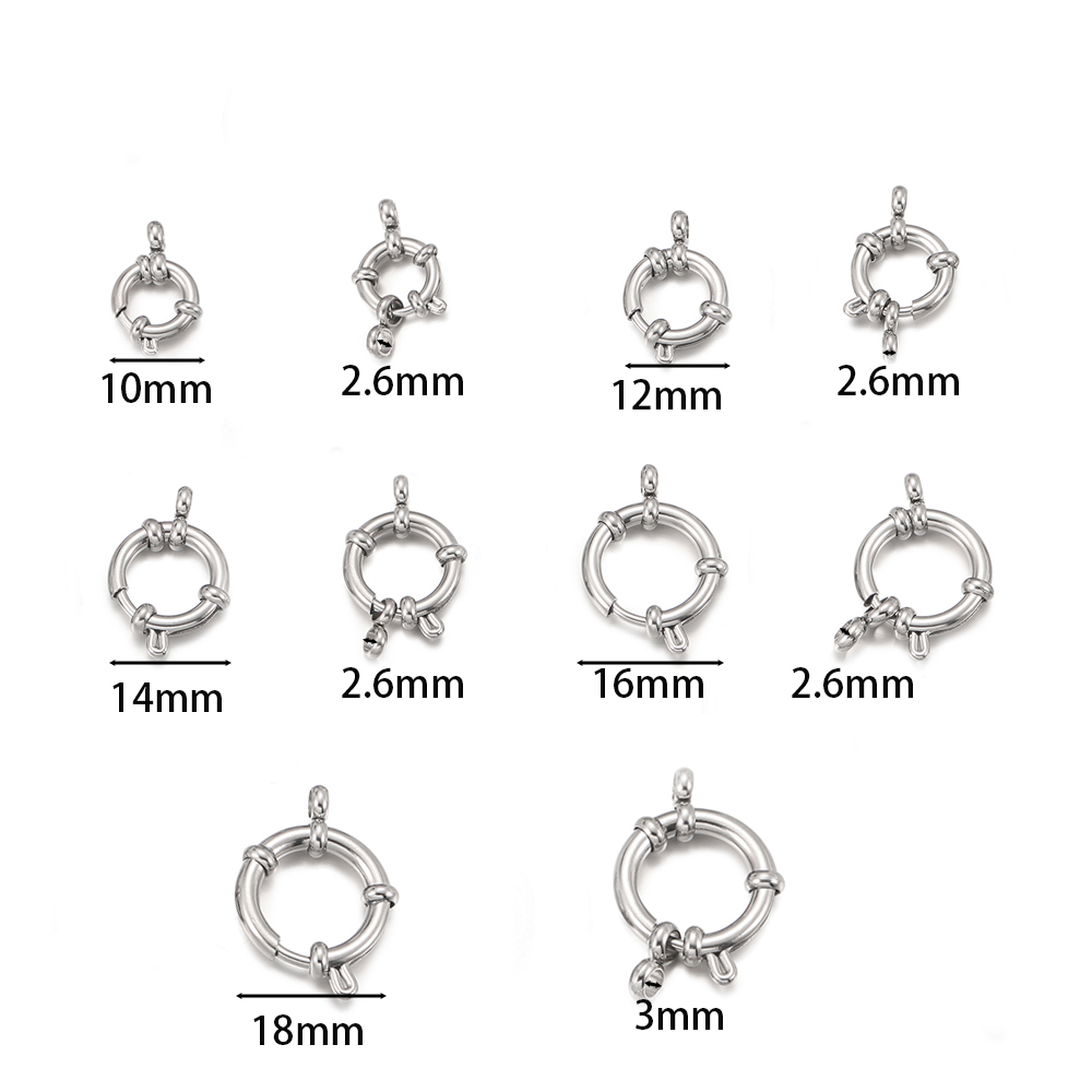 2pcs Stainless Steel Round Spr - đánh giá và giá Jewelry Making Class