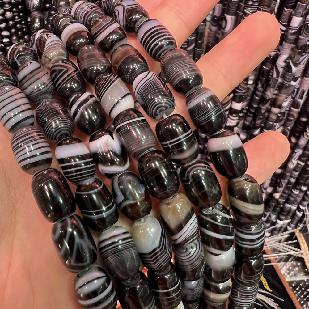 Natural Stone Black Agate Ston - đánh giá và giá Jewelry Making Store