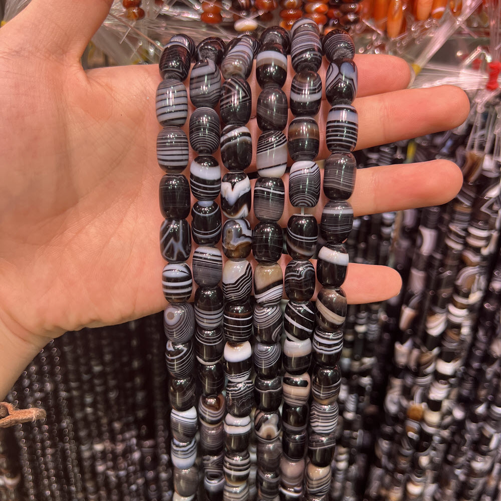 Natural Stone Black Agate Ston - đánh giá và giá Jewelry Making Store