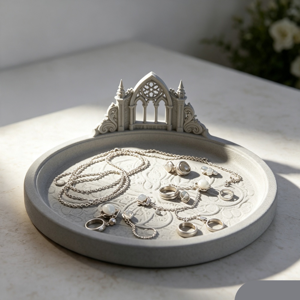 3D Printed White Gothic Cathed - đánh giá và giá Jewelry Making Desk