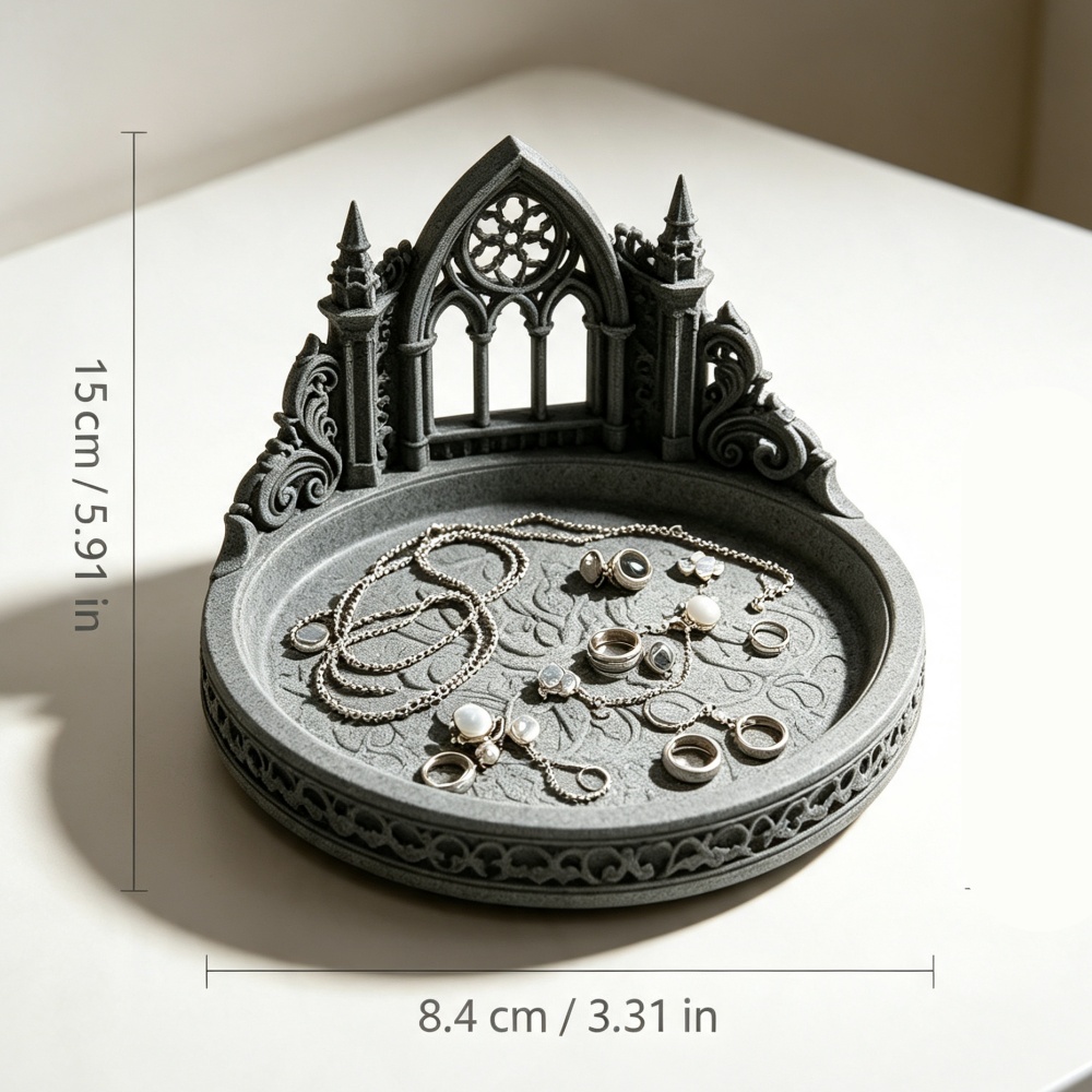 3D Printed White Gothic Cathed - đánh giá và giá Jewelry Making Desk