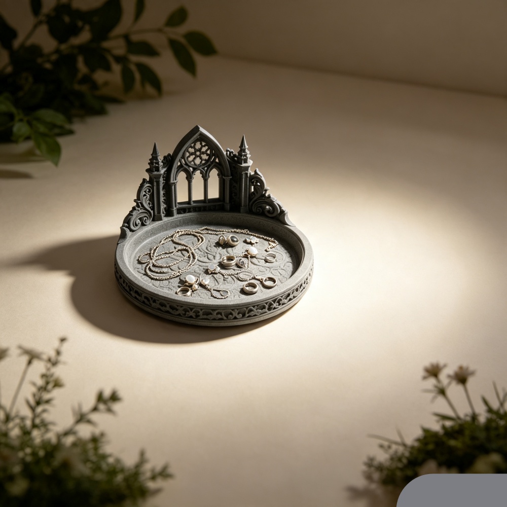 3D Printed White Gothic Cathed - đánh giá và giá Jewelry Making Desk