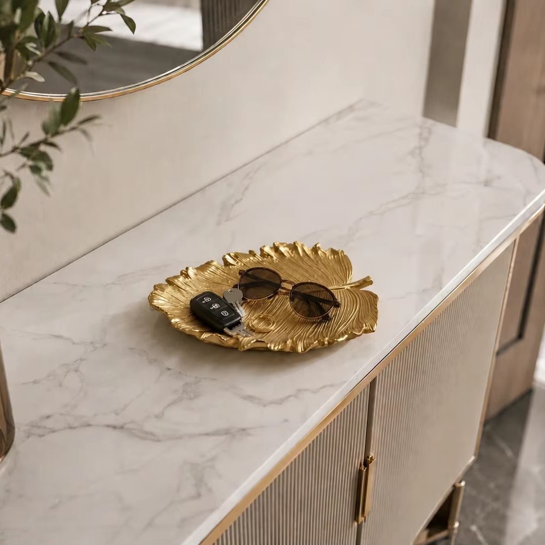 Light Luxury Golden Leaf Stora - đánh giá và giá Jewelry Making Desk